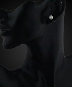 14 Pairs 18k White Gold Plate Austrian Crystal Ball Stud Earrings