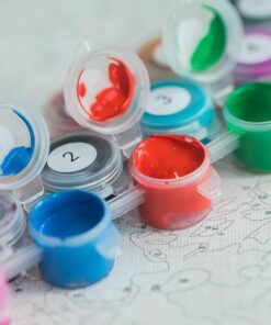 DIY Painting By Numbers Colorful Animals Oil Painting