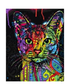 DIY Painting By Numbers Colorful Animals Oil Painting