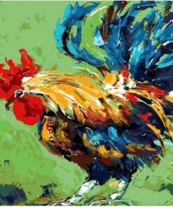 DIY Painting By Numbers Colorful Animals Oil Painting