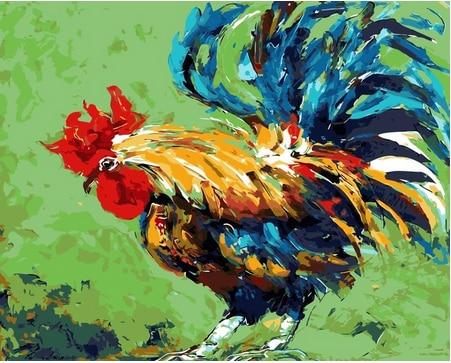 DIY Painting By Numbers Colorful Animals Oil Painting