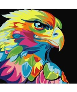 DIY Painting By Numbers Colorful Animals Oil Painting