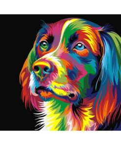 DIY Painting By Numbers Colorful Animals Oil Painting