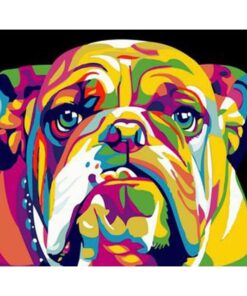 DIY Painting By Numbers Colorful Animals Oil Painting