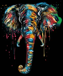 DIY Painting By Numbers Colorful Animals Oil Painting