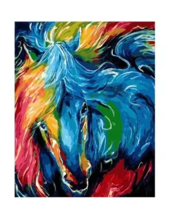 DIY Painting By Numbers Colorful Animals Oil Painting