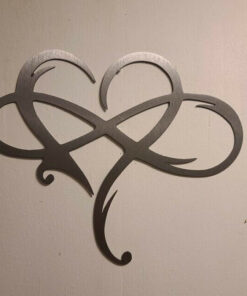 Infinity heart - Steel wall decor Metal Wall art