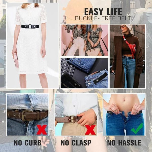 (Summer Hot Sale-50% OFF) Buckle-Free Invisible Elastic Waist Belts
