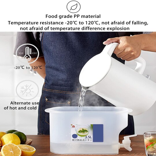 【🎊Summer Holiday Hot Sale - 50% OFF】Large Plastic Pitcher With Lid And Faucet😆