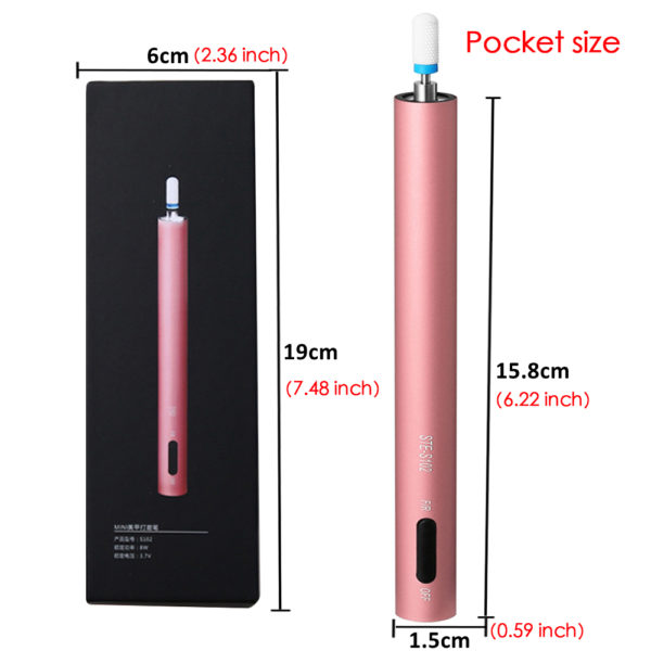 (50% Gbanyụọ) 2021 Ọkachamara Cordless Portable USB Rechargeable Nail Polisher