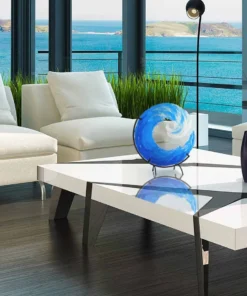 Ocean Wave Fused Glass Sculpture