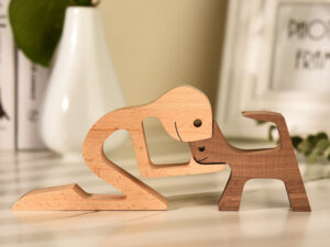 🐕😺Pet lover gifts |Wood sculpture |Table ornaments |Carved wood decor | Pet memorial | For puppies | Mother's Day Gift