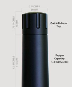The Last Pepper Mill for Pepper Lovers- Pepper your steak in 7 cranks instead of 70.