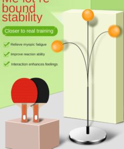 Multifunctional elastic table tennis training device