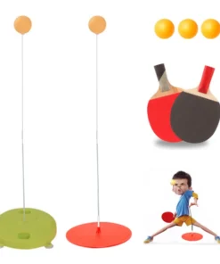 Multifunctional elastic table tennis training device