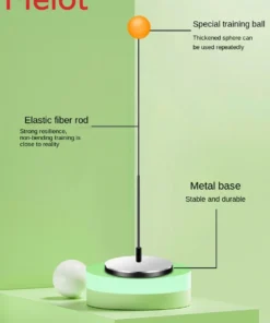 Multifunctional elastic table tennis training device