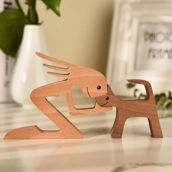 🐕😺Pet lover gifts |Wood sculpture |Table ornaments |Carved wood decor | Pet memorial | For puppies | Mother's Day Gift