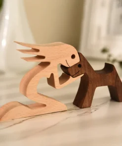 🐕😺Pet lover gifts |Wood sculpture |Table ornaments |Carved wood decor | Pet memorial | For puppies | Mother's Day Gift