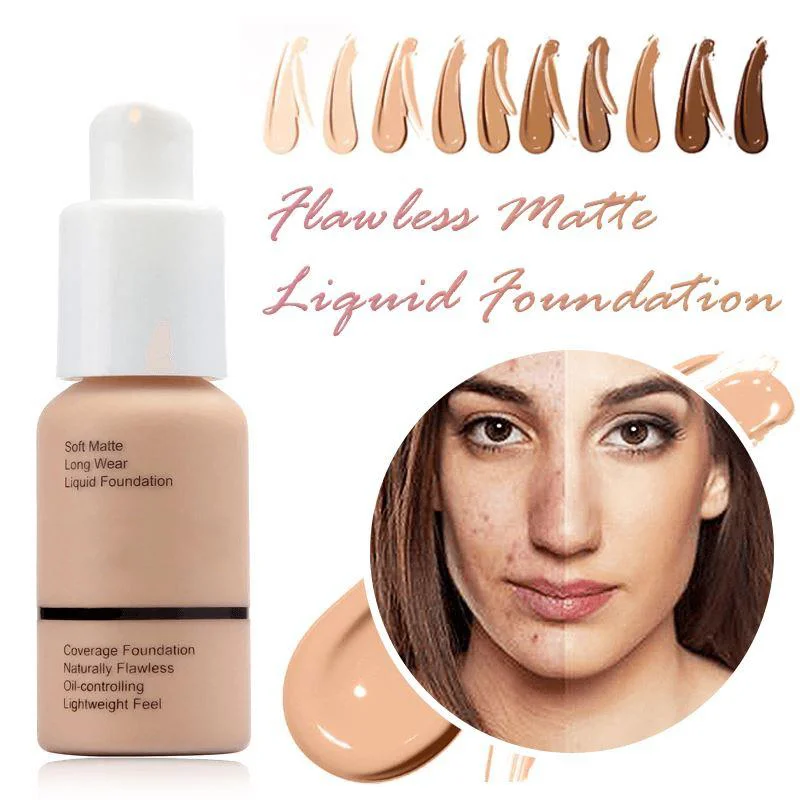(NEW YEAR SALE 🎉 - SAVE 50% OFF!!🔥)2020 New Creative Flawless Matte Liquid Foundation - BUY 3 FREE SHIPPING!!