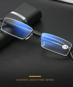 Unisex Comfy Light Half Frame Reading Glasses TR90 Resin Foldable Presbyopic Glasses