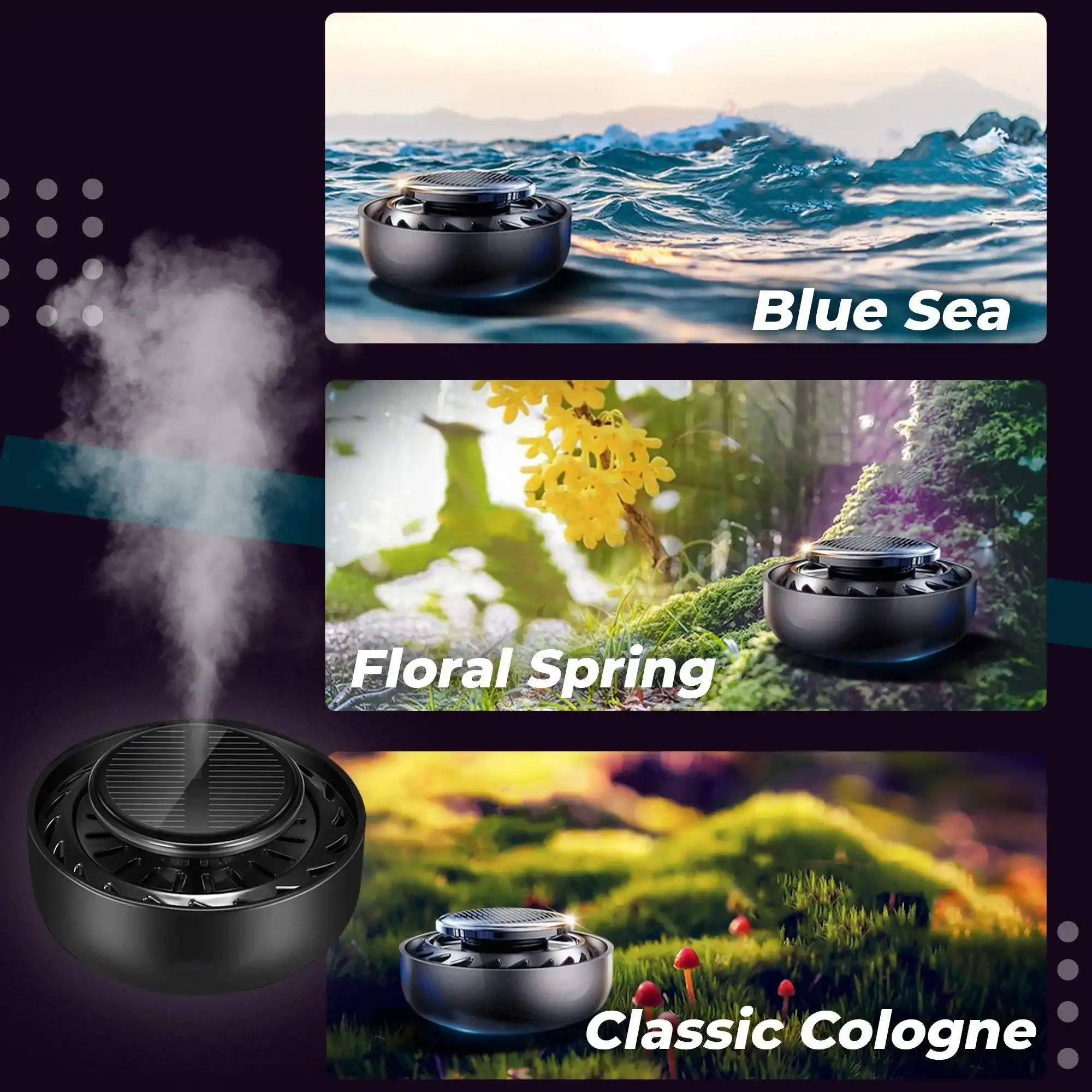 DaBreeze Car Solar Energy Scent Diffuser