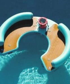 This Giant Curved Inflatable Dock Holds Up To 6 Adults and a Cooler