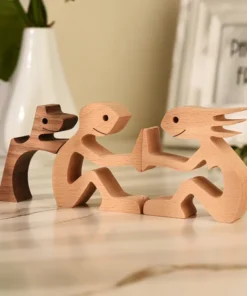 🐕😺Pet lover gifts |Wood sculpture |Table ornaments |Carved wood decor | Pet memorial | For puppies | Mother's Day Gift