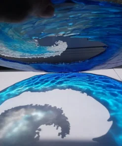 Ocean Wave Fused Glass Sculpture