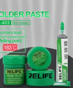 BGA solder paste containing lead Sn63/Pb37 melting point 183°C.