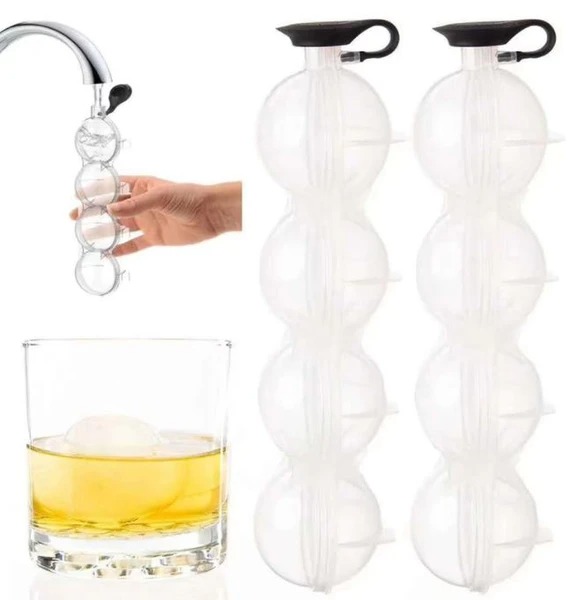 (🔥Summer Hot Sale - Save 50% OFF) 4-Ball Ice Cube Mold, Buy 2 Get 2 Free