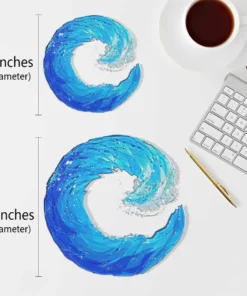 Ocean Wave Fused Glass Sculpture