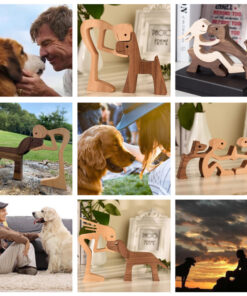 🐕😺ペット愛好家へのギフト |木の彫刻 |テーブルオーナメント |彫刻された木の装飾 | ペットメモリアル | 子犬用 | 母の日のギフト