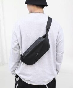 Oblique Zipper Cross Body Bag