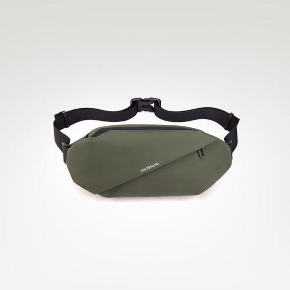 Oblique Zipper Cross Body Bag