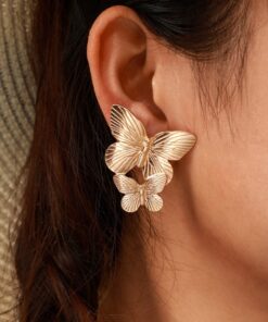 Style BUTTERFLY BOHEMIA CIRCLE HOLLOW BUTTERFLY WATER DROPLETS VINTAGE PEARL