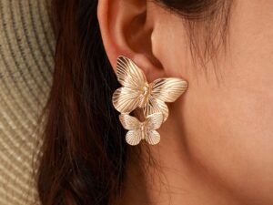 Style BUTTERFLY BOHEMIA CIRCLE HOLLOW BUTTERFLY WATER DROPLETS VINTAGE PEARL