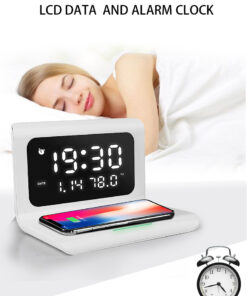 (💝Promosyon sa Early Mother's Day 50% OFF) 2021 Bag-ong Creative Wireless Phone Charging station nga adunay Digital Alarm Clock