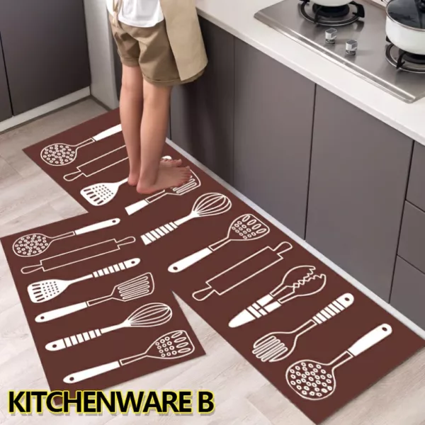 💘Paghi uno prendi uno gratis🎁Tappeto antiscivolo stampato da cucina