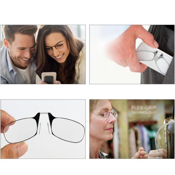 Key Chain Clip Nose Reading Glasses