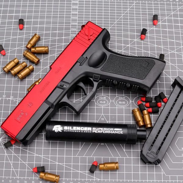 💥Summer Hot Sale 50% අඩුයි💥Glock & M1911 Shell Ejection Soft Bullet Toy Gun