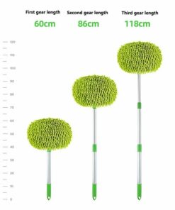 S Upgrade Three section telescopic car washing brushes mop With A Replacement Brush head cover