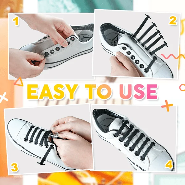 LazyLacey No-Tie Shoelaces (Set of 16)