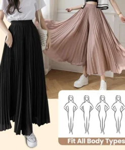 Stylish Pleated Skirt Pants