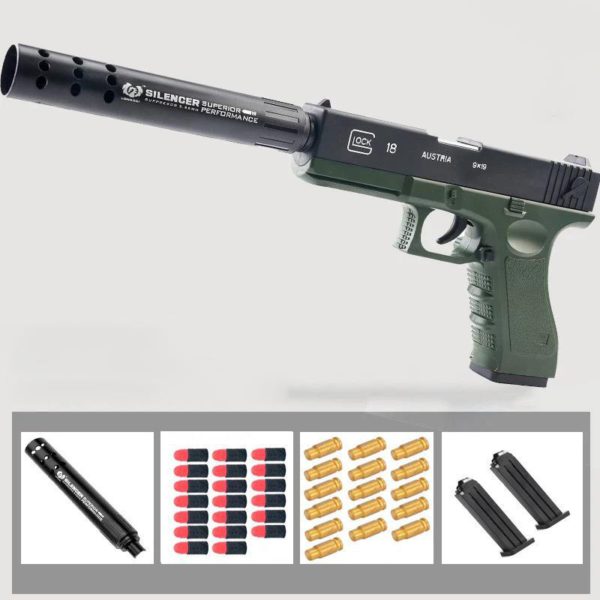💥Летна топла распродажба 50% ПОПУСТ💥Glock & M1911 Shell Ejection Soft Toy Gun