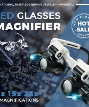 🎅Ukunikezwa kwesikhathi esikhawulelwe konyaka omusha🎄LED Glasses Magnifier 8x 15x 23x