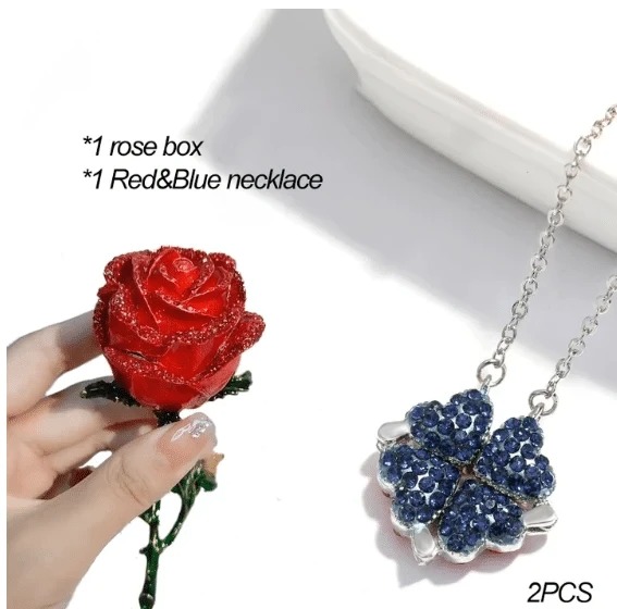(Mother's Day Pre-Sale- 50% OFF) 2-In-1 Necklace & Rose Box-Buy 2 Get Extra 10%OFF
