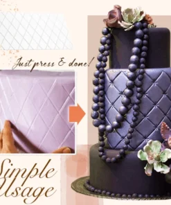 Fondant Texture Lattice Impression Mat (4Pcs Set)