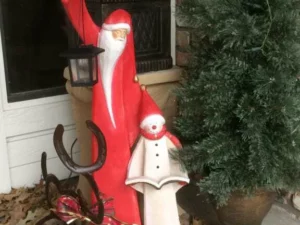 ❄Winter is coming❄ Snowman Sculpture With Solar Lantern
