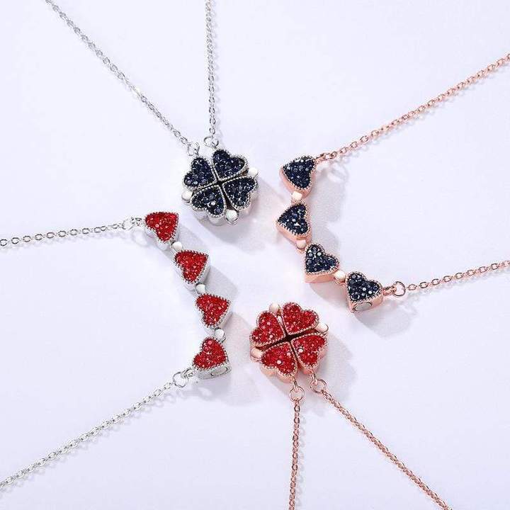 (š„HOT SALE NOW--50%OFF)Four leaf clover necklaceš„Buy 1 Get 1 Free