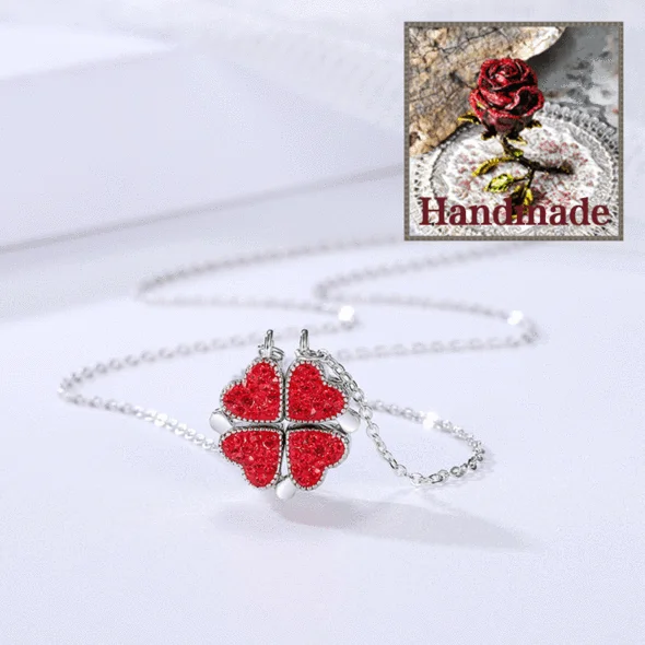 (š„HOT SALE NOW--50%OFF)Four leaf clover necklaceš„Buy 1 Get 1 Free
